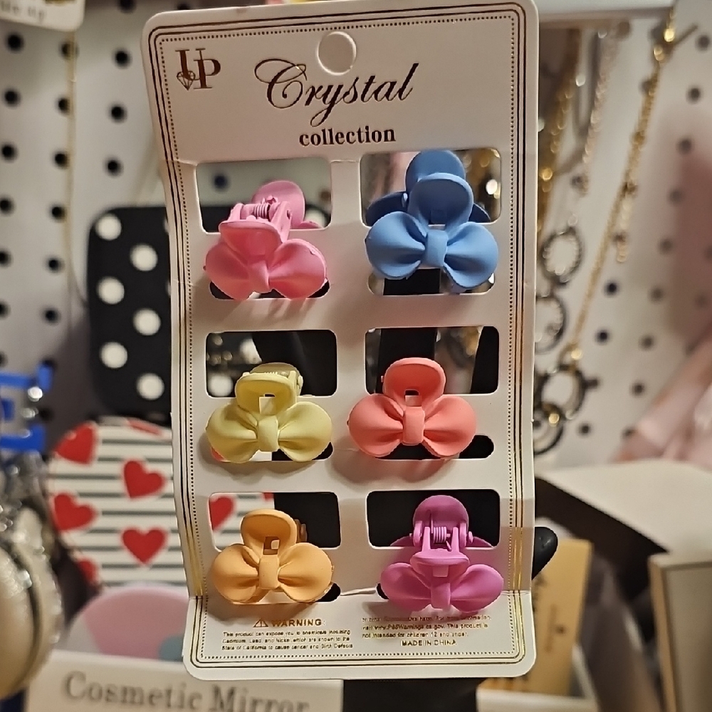 Crystal Collection Hair Clips - Multicolor Set
